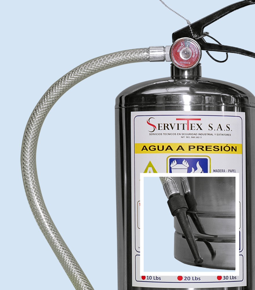 Extintor agua a presión