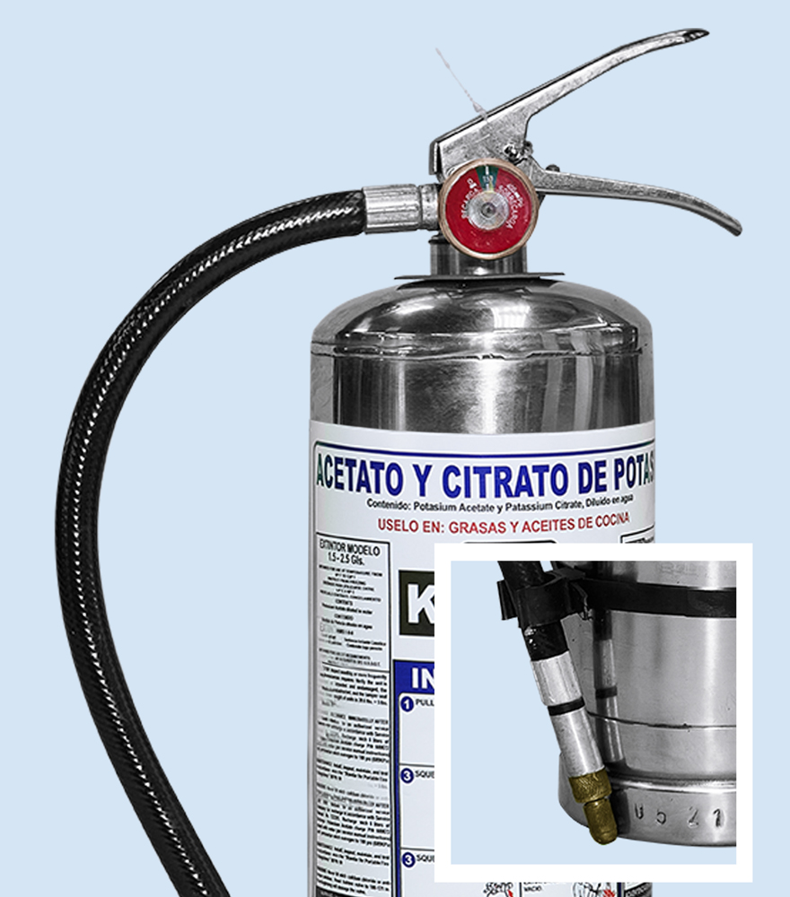Extintor Acetato y Citrato de Potasio